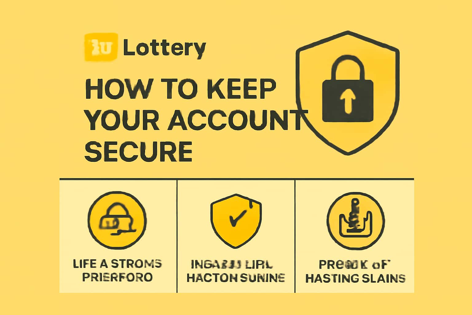 A visual representation of maintaining account security for Tc Lottery.