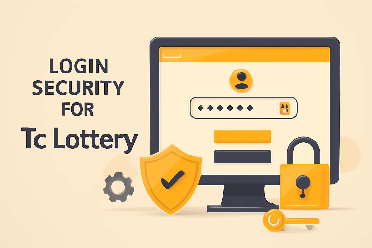 High-tech visualization of login security measures for Tc Lottery.