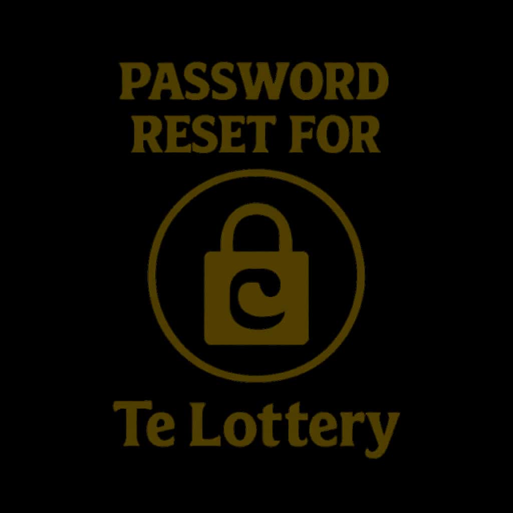 A professional badge illustrating password reset for Tc Lottery.