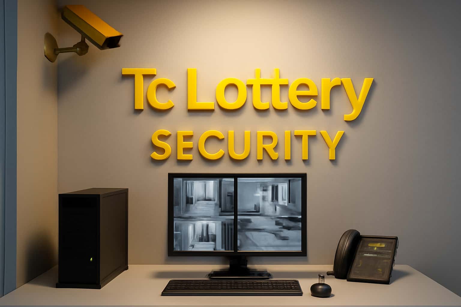 Informative scene illustrating Tc Lottery Security measures.