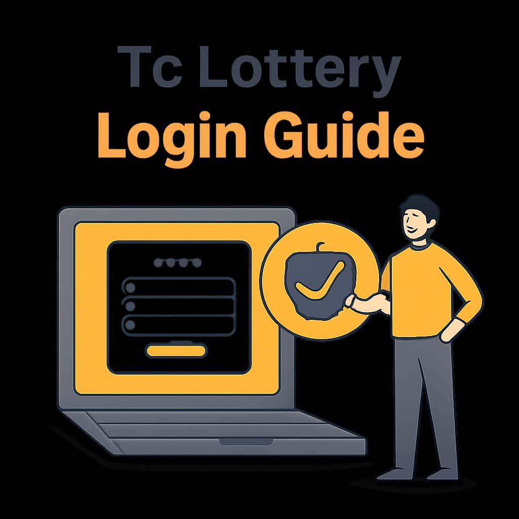 Illustration depicting login security measures for Tc Lottery.