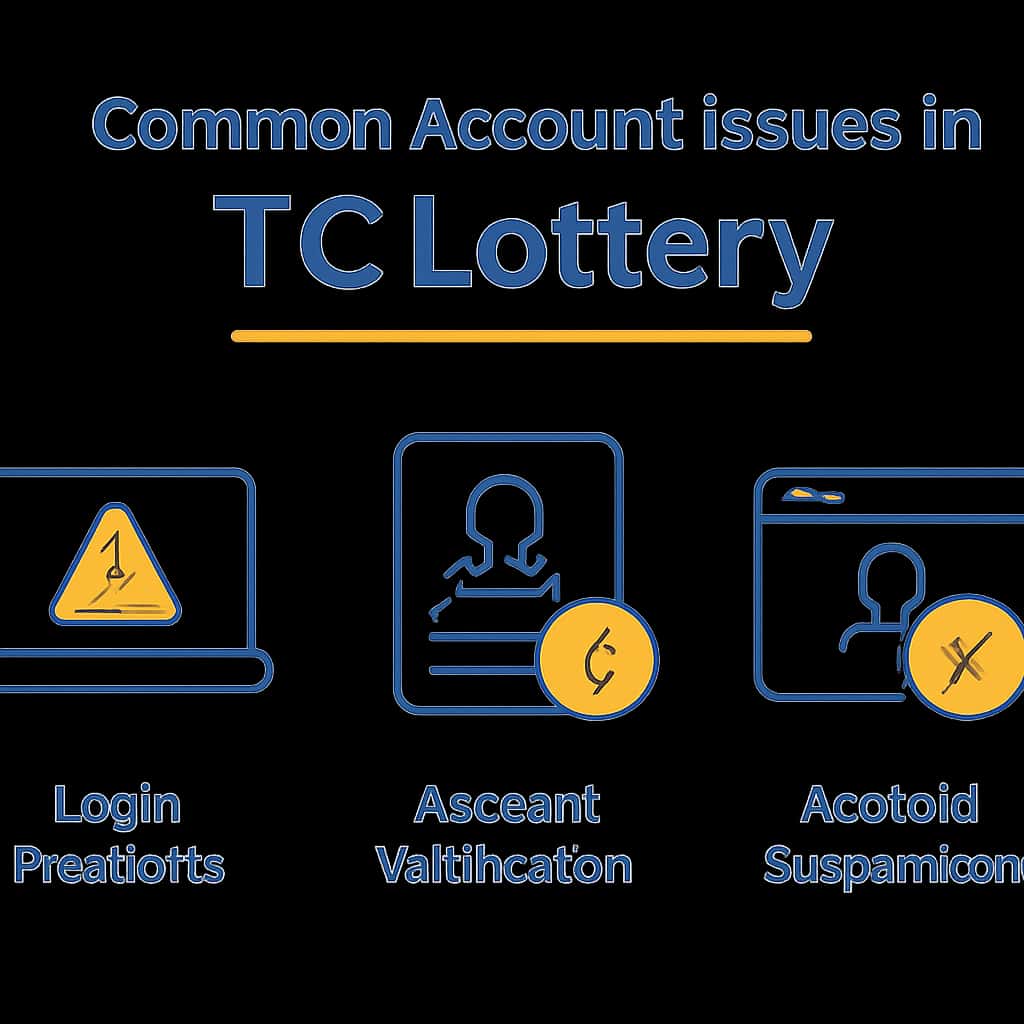 An illustration explaining common account issues in Tc Lottery.